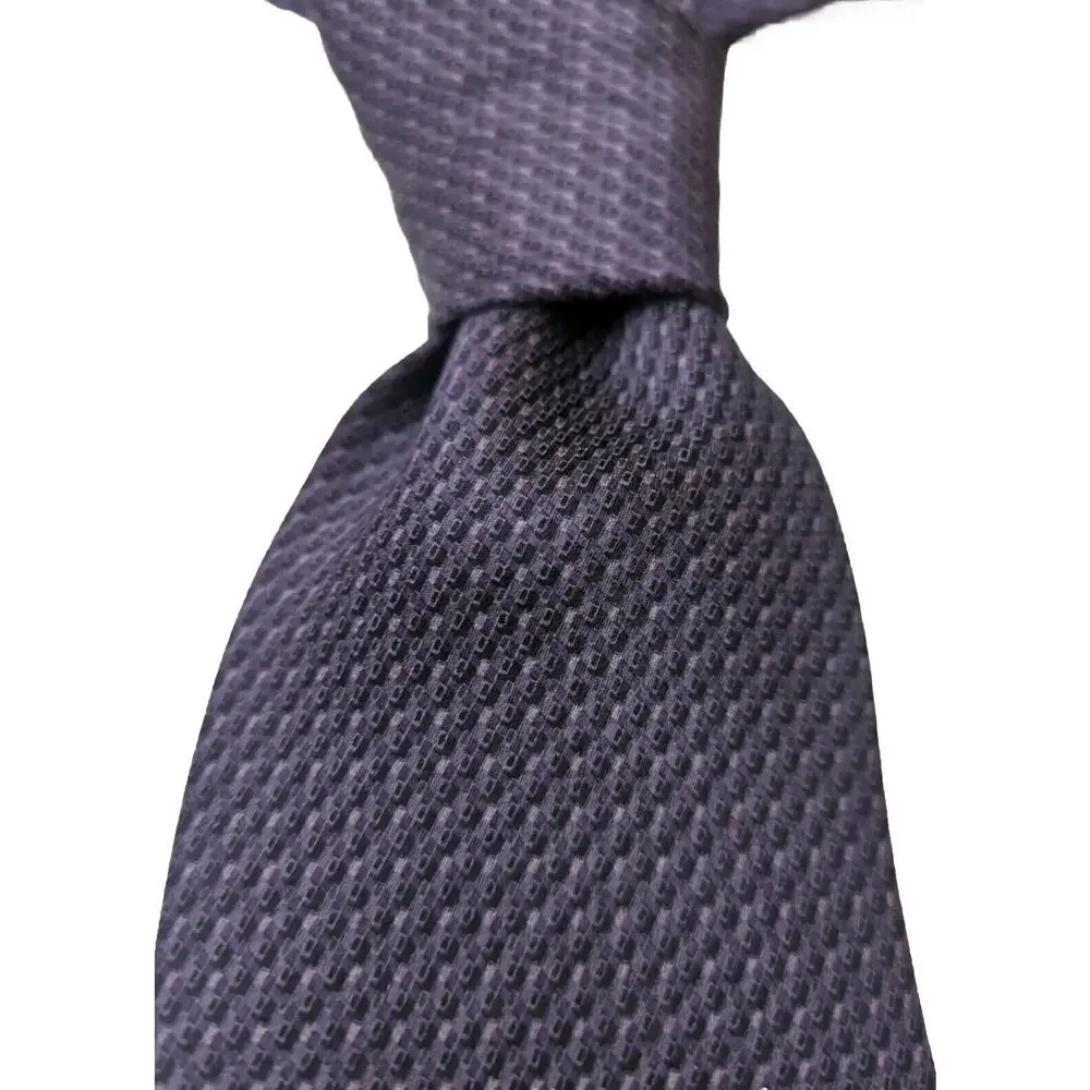 Laurant Benon Paris Silk Tie - Men Purple Black Classic Necktie 59